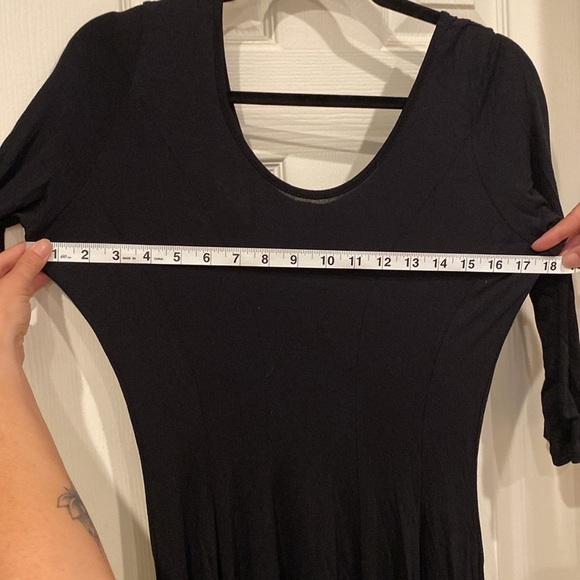 3/4 Sleeve, Black T-Shirt Mini Dress from Charlotte Russe, size M - Picture 7 of 7